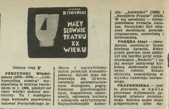 Mały słownik teatru XX wieku – P