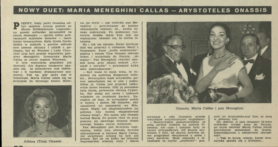 Nowy duet: Maria Meneghini Callas - Arystoteles Onassis