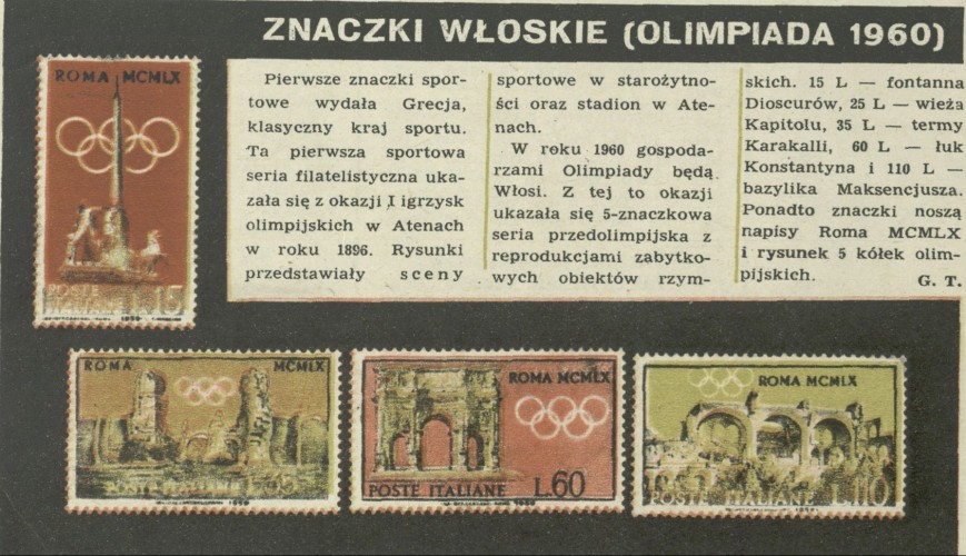 Znaczki włoskie (Olimpiada 1960)