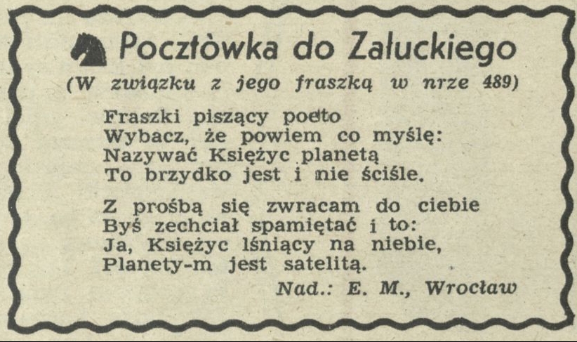 Pocztówka do Zaluckiego