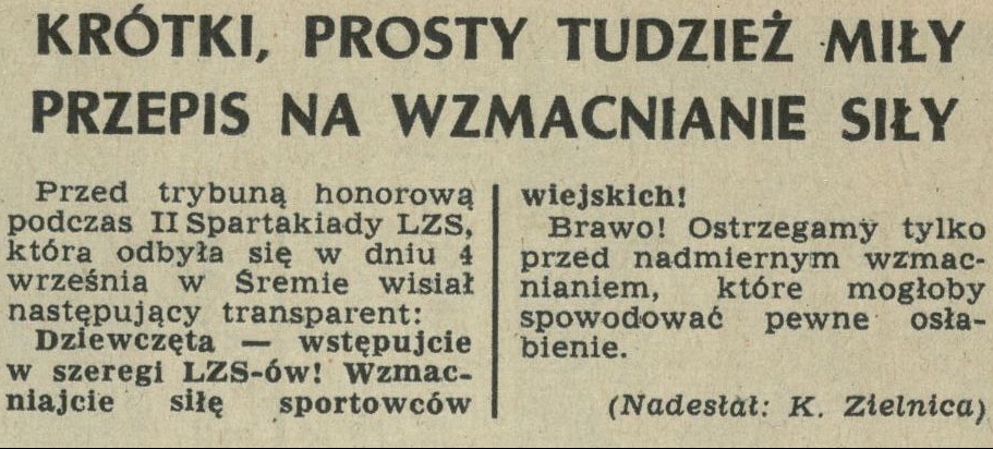 Krótki, prosty tudzież miły przepis na wzmacnianie siły