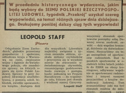 Leopold Staff - Pisarz