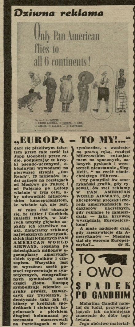 Dziwna reklama "Europa - to my!..."