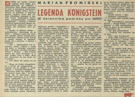 Legenda Koenigstein (z dziennika podróży po NRD)