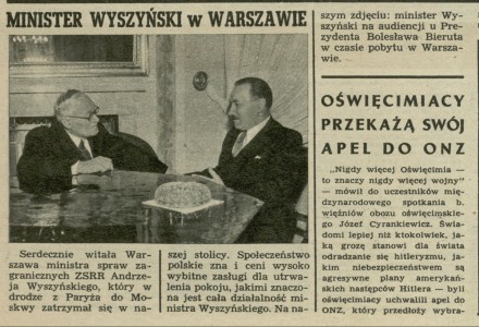 Minister Wyszyński w Warszawie