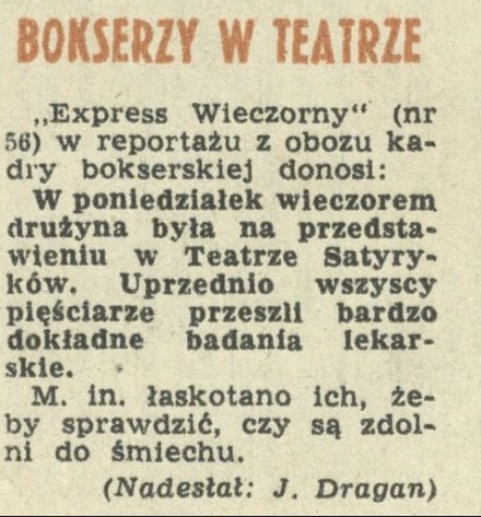 Bokserzy w teatrze