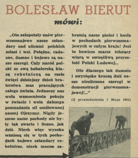 Bolesław Bierut mówi: