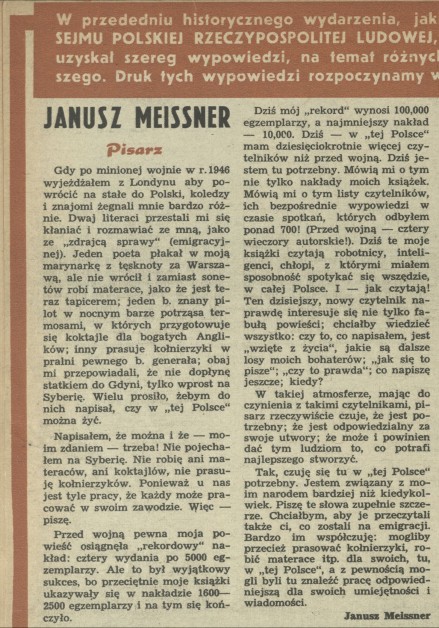 Janusz Meissner pisarz