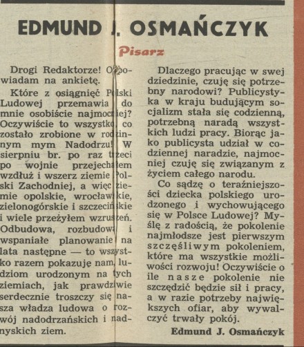 Edmund Osmańczyk - Pisarz