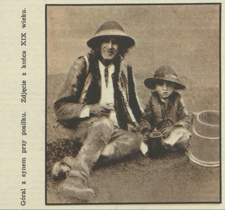 Góral z synem z końca XIX wieku