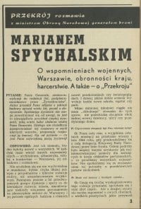 Przekrój rozmawia z ministrem Obrony Narodowej generałem broni Marianem Spychalskim