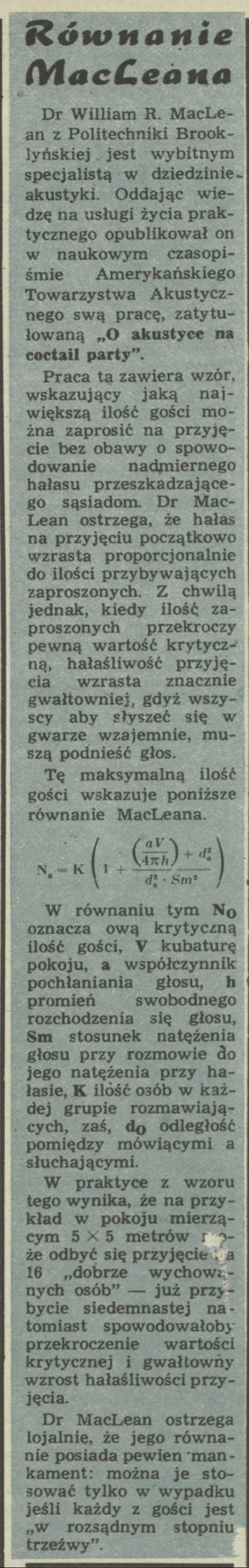 Równanie MacLeana