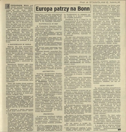 Europa patrzy na Bonn