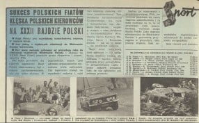Sport. Sukces polskich fiatów. Klęska polskich kierowców na XXXII Rajdzie Polski
