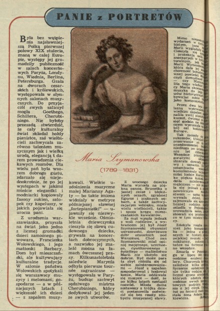 Panie z portretów. Maria Szymanowska (1789-1831)