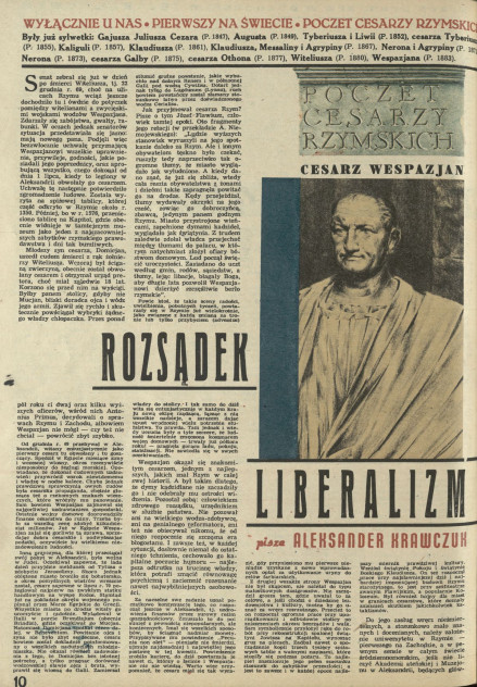 Cesarz Wespazjan – Rozsądek, liberalizm, gospodarność 