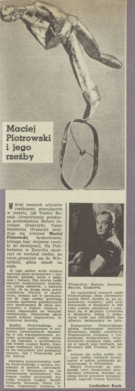 Maciej Piotrowski i jego rzeźby