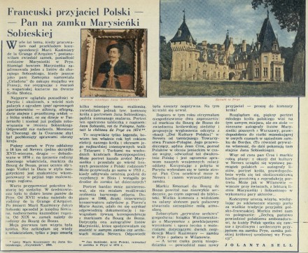 Francuski przyjaciel Polski - Pan na zamku Marysieńki