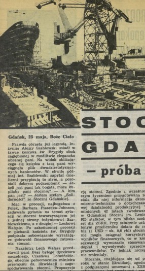 Stocznia Gdańska - próba raportu