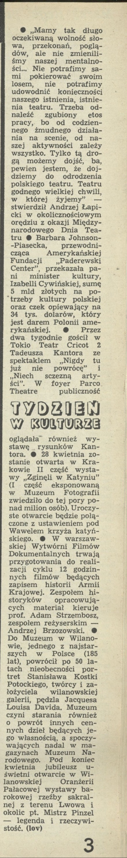 Tydzień w kulturze