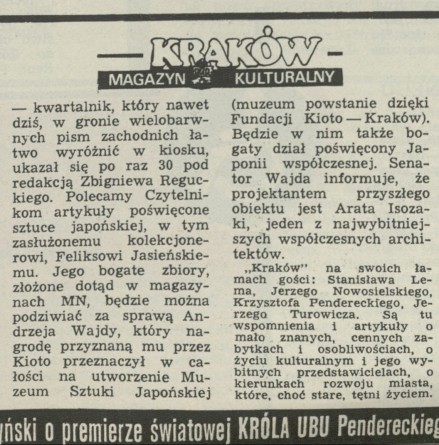 Kraków - magazyn kulturalny