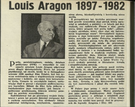 Louis Aragon 1897 - 1982