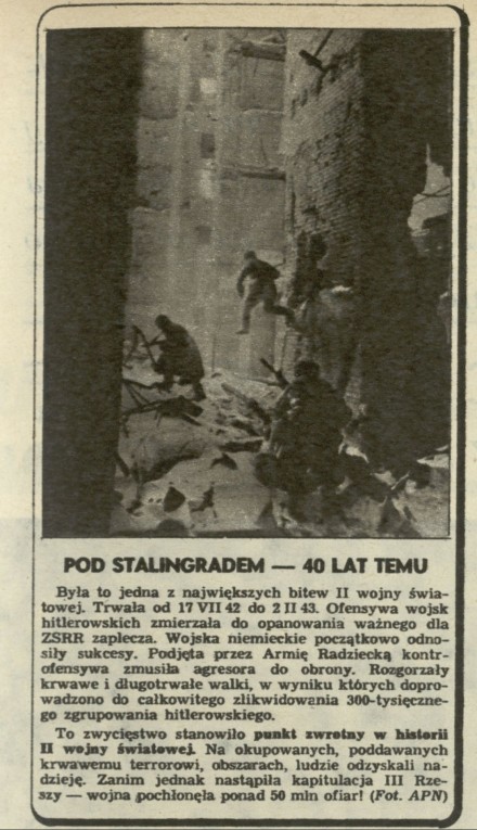 Pod Stalingradem - 40 lat temu