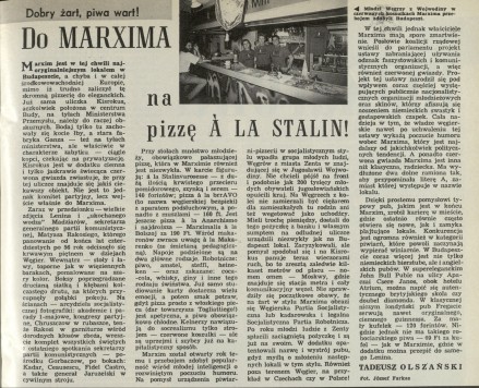 Do Marxima na pizzę a la Stalin