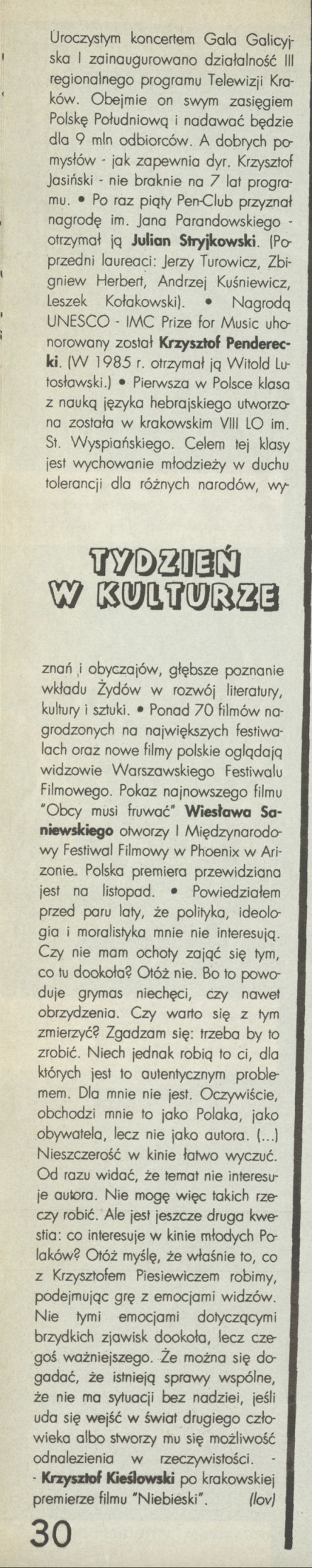 Tydzień w kulturze