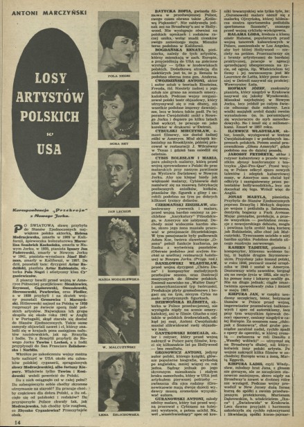 Losy artystów polskich w USA