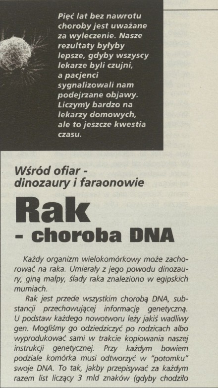 Rak - choroba DNA