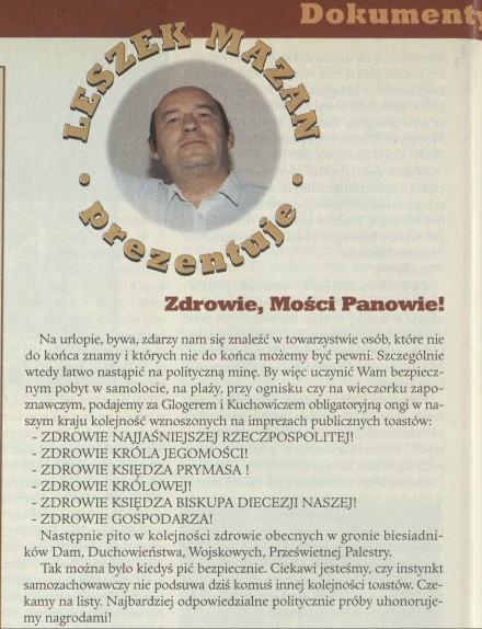 Leszek Mazan prezentuje. Zdrowie, Mości Panowie!