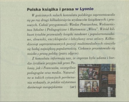 Polska książka i prasa w Lyonie