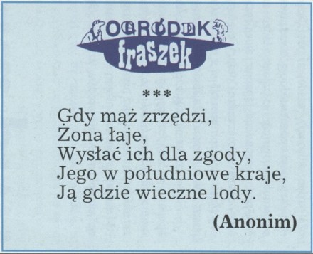 Ogródek fraszek. ***