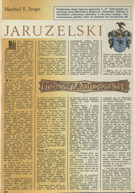 Jaruzelski – Doświadczenie