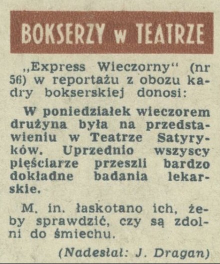 Bokserzy w teatrze