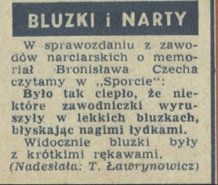 Bluzki i narty