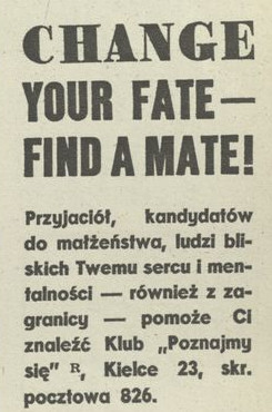Change your fate – find a mate!