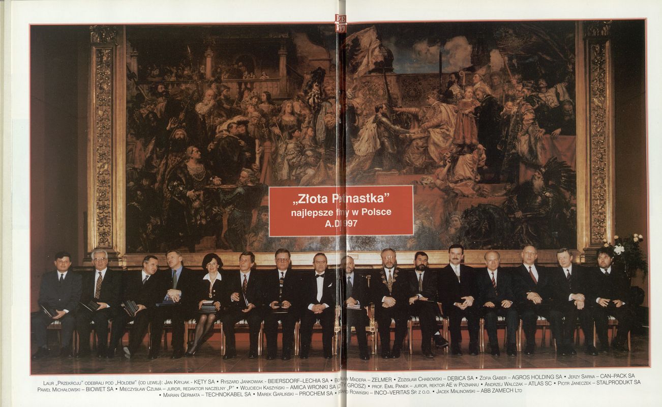 "Złota Piętnastka" - najlepsze firmy w Polsce A.D. 1997