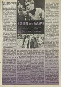 Herbert von Karajan o sobie i o sztuce dyrygowania