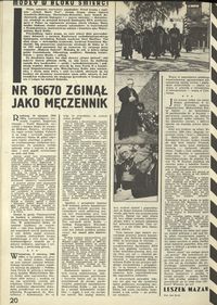 Nr 16670 zginął jako męczennik