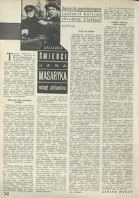 Zagadka śmierci Jana Masaryka wciąż aktualna