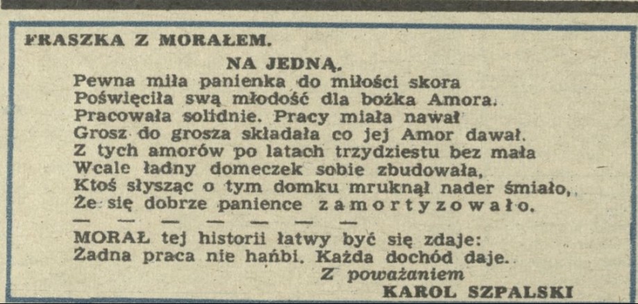 Fraszka z morałem