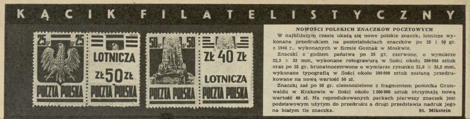 Nowości polskich znaczków pocztowych