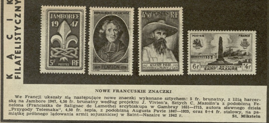 Nowe francuskie znaczki
