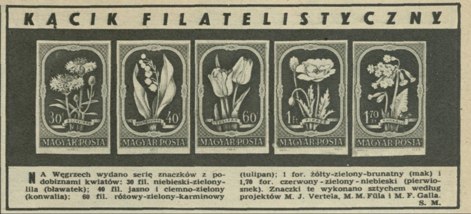 Znaczki z podobiznami kwiatów