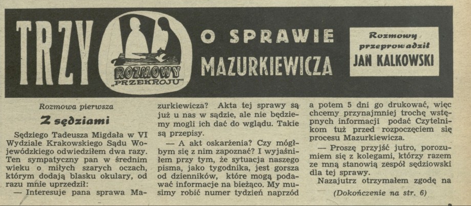 O sprawie Mazurkiewicza