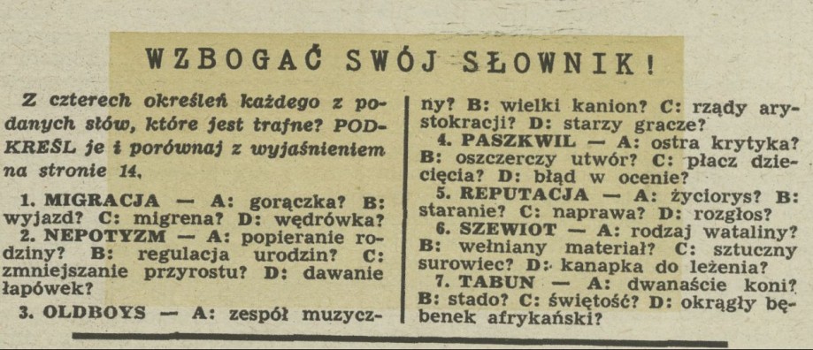 Wzbogać swój słownik