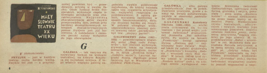 Mały słownik teatru XX wieku – G