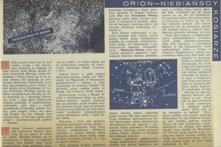 Przewodnik po niebie. Orion - Niebiańscy Kosiarze